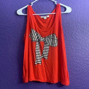 Forever 21 Red/Black/White Tank Top | Size Medium